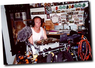 Byron Smith and his sound cart