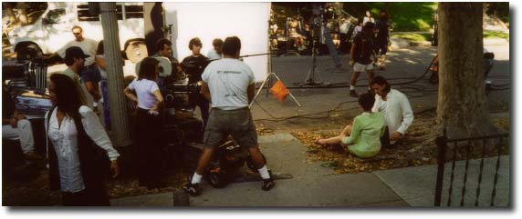  The crew stand quiety near Brendan Fraser and Joanna Going  
